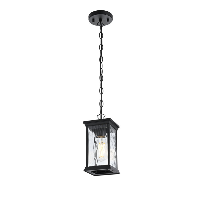 Luminaire suspendu d'extérieur noir 5 po Durham