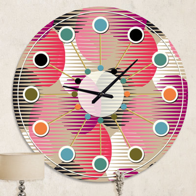 Horloge murale rétro Mid-Century