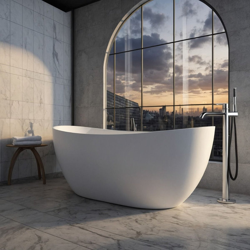 1800mm x 850mm Freestanding Stone Bathtub