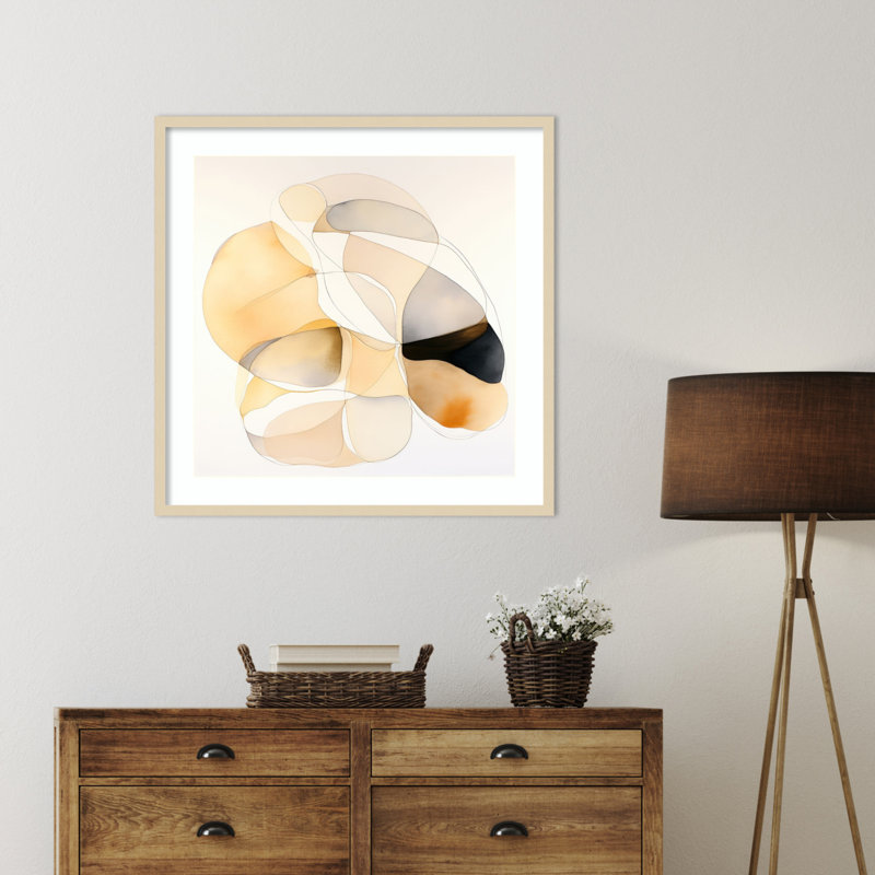 «Abstract Organic Shapes IV» par Irena Orlov, impression sur bois encadrée, H 33 po x l 33 po