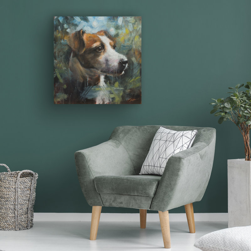 Art sur toile, Jack John Russell, H 18 po x l 18 po