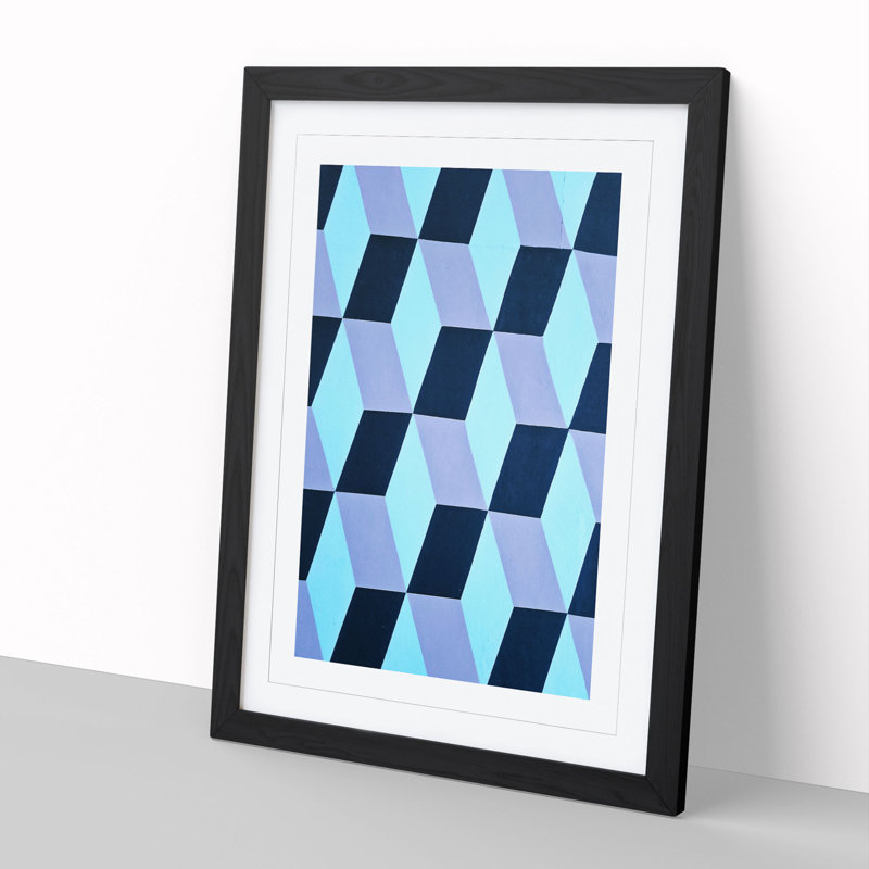 State Harlequin - Picture Frame Graphic Art, Black, 90cm H x 65cm W x 2cm D
