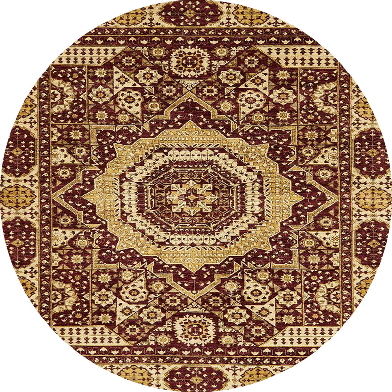 Abstract Indoor Rug, Round 8'