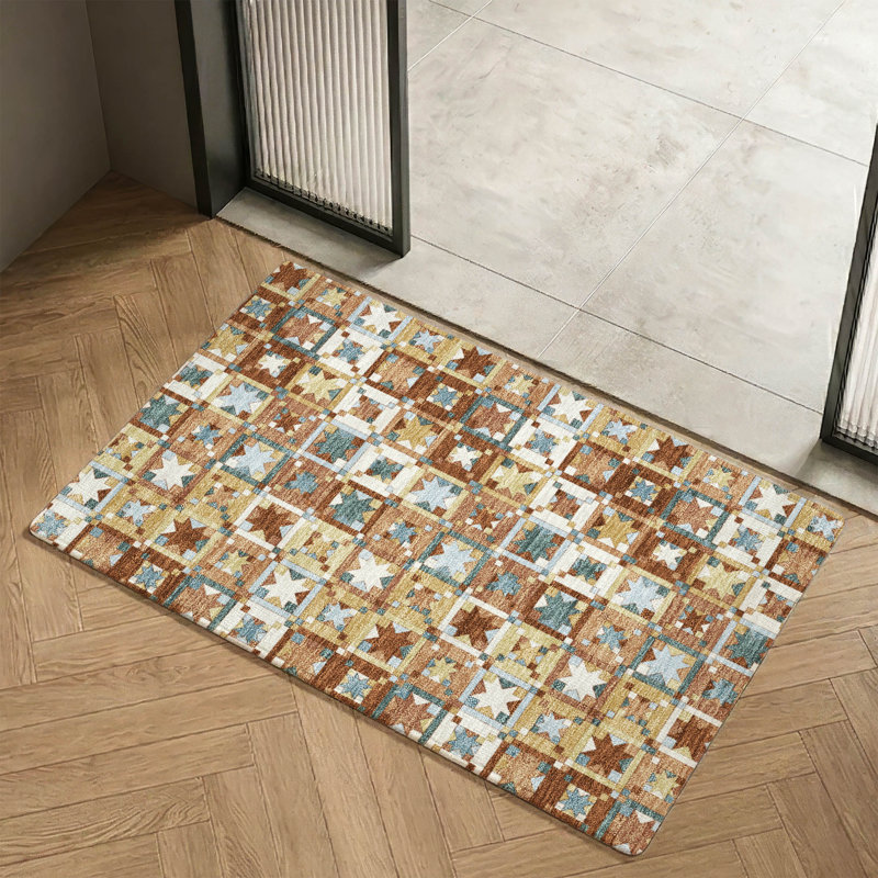 Tapis de qualité supérieure lavable à la machine Villers, Paprika, 1 pi 8 po x 2 pi 6 po