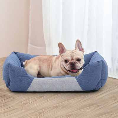 Ehrinn Linen-like Fabric Pet Bed