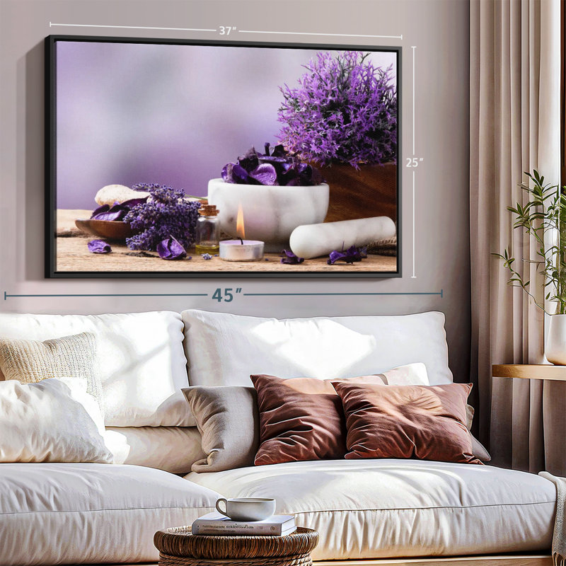 " Calming Lavender Canvas Print ", 9" H x 13" W