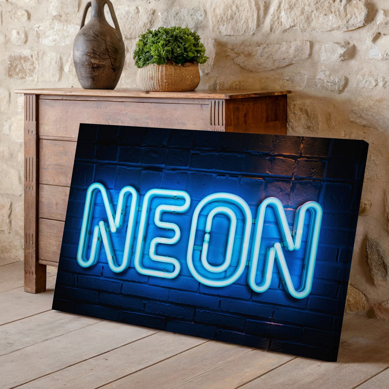 Reproduction d'art sur toile, "Neon", H 16 po x l 20 po