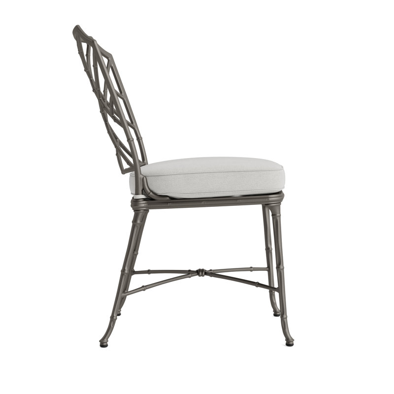 Calcutta Outdoor Dining Side Chair, Mica, Fusion Dove, White