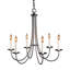 Simple Sweep 6-Light Candle Style Classic/Traditional Chandelier-6337022
