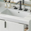 Meuble-lavabo de 30 po avec lavabo en céramique, avec glissières de tiroir à fermeture en douceur, conception cannelée-124503165