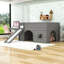 Lit mezzanine bas en bois avec glissade et tablettes-1754154721