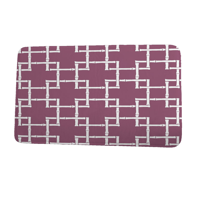 Tapis de bain en rayonne de bambou 1, l 21 po x L 34 po, Mauve