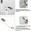 Robinet de baignoire moderne à fixation au sol avec cascade et valve inclus-121245167