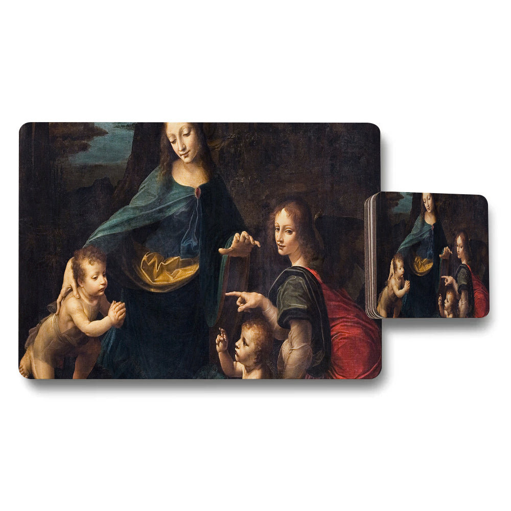 Madonna And Child Artwork Placemats And Coaster Set