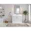 Meuble-lavabo simple autoportant 48 po avec plateau en quartz Alys