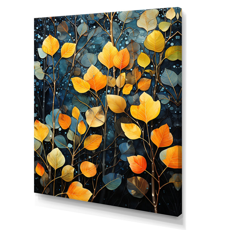 «Leaves in Autumn Collage II», reproduction sur toile, H 40 po x l 30 po x P 1,5 po, Toile tendue