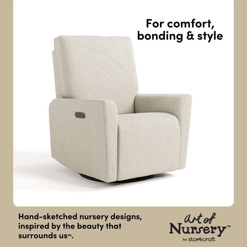 Santorini Deluxe Power Recliner Swivel Glider, Dune Basketweave