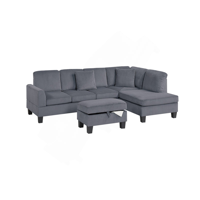 Ensemble de canapé modulaire 3 pièces RAF, Gris foncé