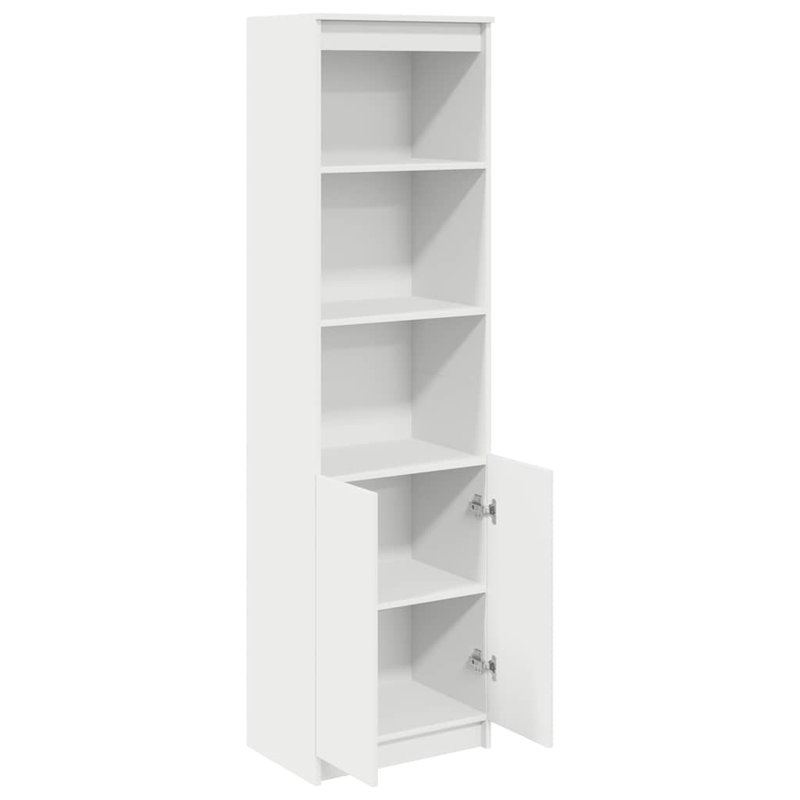 Highboard 50X35x180 Cm Engineered Wood, White