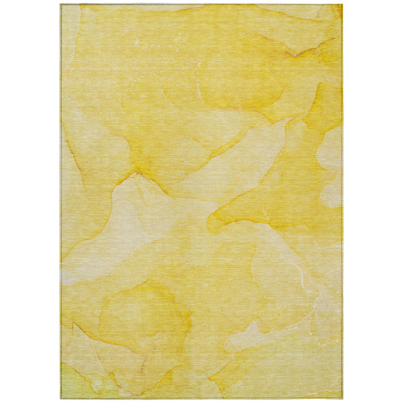 Tapis extérieur lavable et antidérapant doré 8 pi x 10 pi