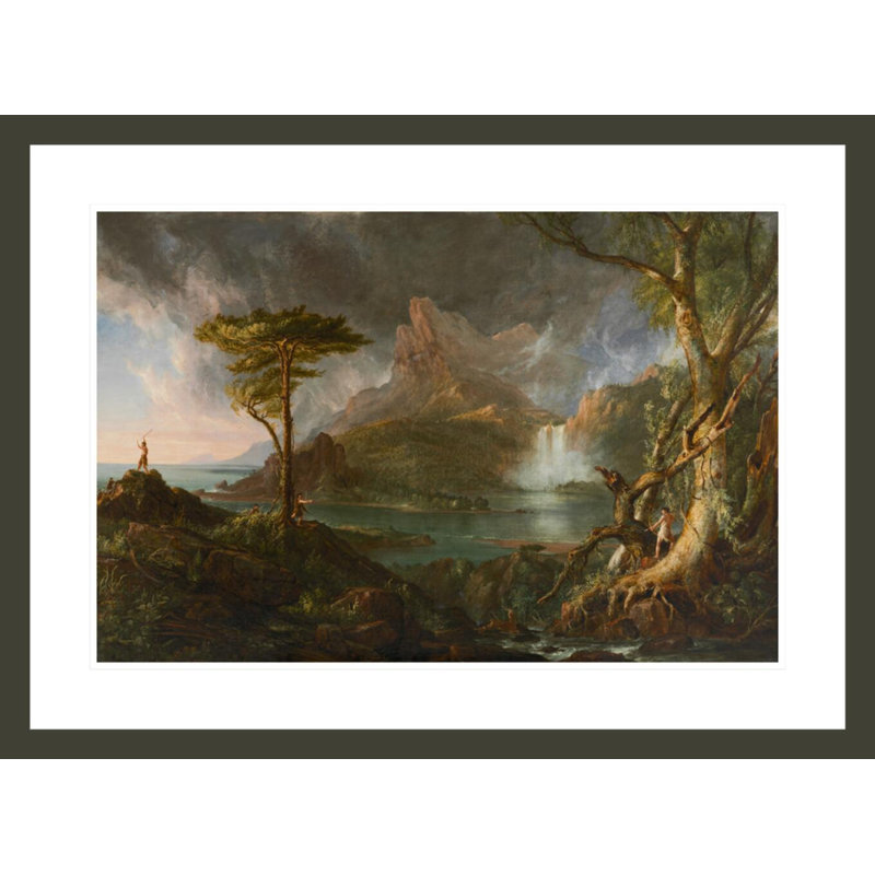 «A Wild Scene» par Thomas Cole, impression giclée sur cadre, H 21,72 po x l 29,5 po