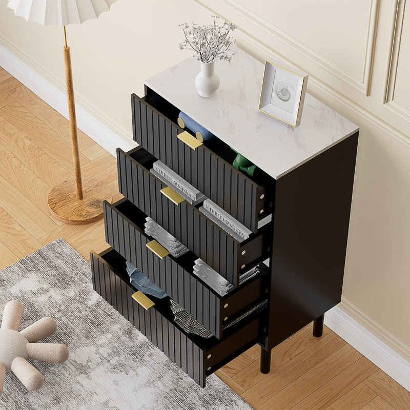 Salisbury 23.74'' W 4 - Drawer Dresser, Black