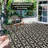 Outdoor Ornate Floral Geometric Area Rug in Brown-125545765-125545770