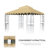 10X10 Ft Patio Gazebo Replacement Canopy In Tan. . Drain Holes For Water Drainage. Net A - Outdoor Space - Fabric. To Keep Dry. - Life-1784262569