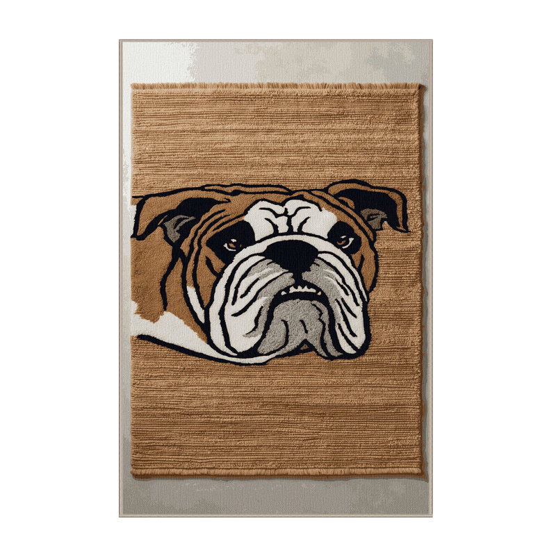  Tapis lavable Bulldog Dogs, Rectangle 7 pi x 9 pi