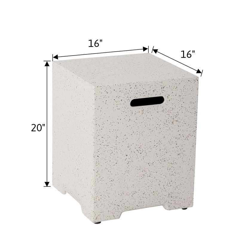 Accessoire de foyer d'extérieur Calzacorto 16 x 16 Terrazzo, Blanc