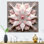 Abstrait fleur de lotus rose clair sur toile
