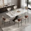 French minimalist rectangular dining table set