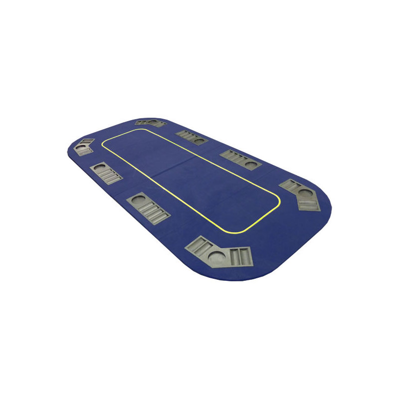 Housse pour table de poker pliante 79 po Texas Hold'em, bleu