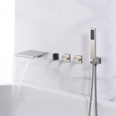 Robinet de baignoire romaine à fixation murale à trois poignées s2129xw-2140-2150