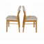 Joy Upholstered Back Parsons Dining Chair Boucle White, Set of 2, Solid Frame, 47cm Seating Height-1697142731