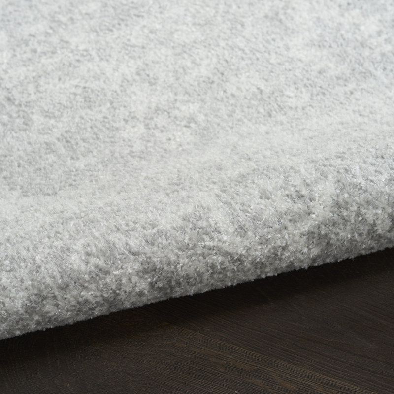 Bungalow Rose Harleigh Machine Washable Light Grey Vintage Indoor Rug, Runner 2'6" x 6'7"