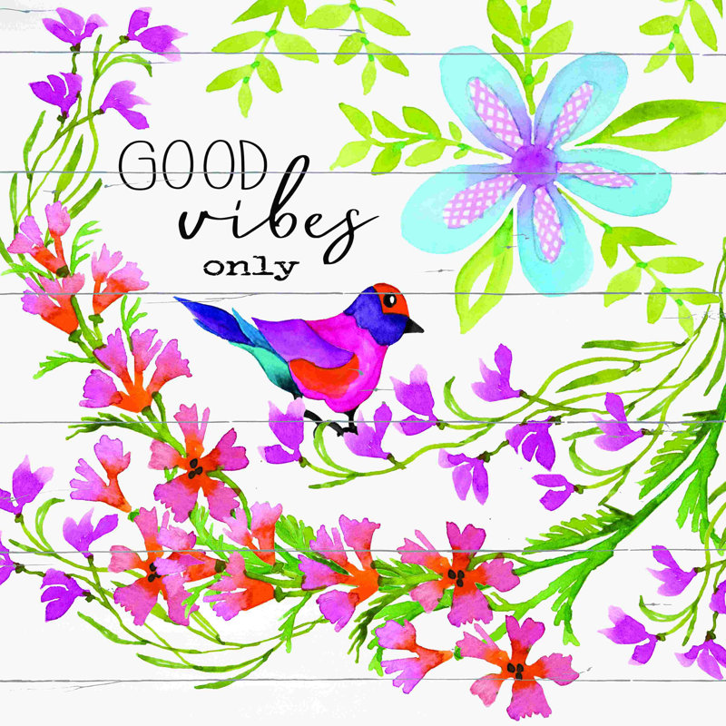Good Vibes seulement - Peinture, H 12 po x l 12 po, Non, Toile tendue