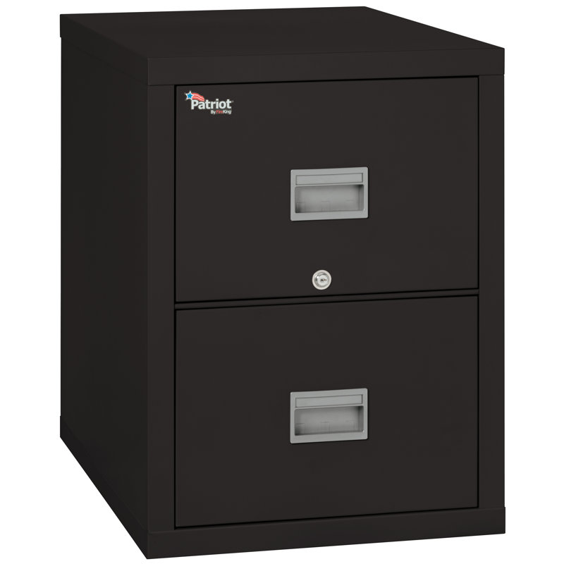 Patriot 17.75'' Wide 2 -Drawer File Cabinet, Black, 27.75'' H X 20.81'' W X 31.56'' D