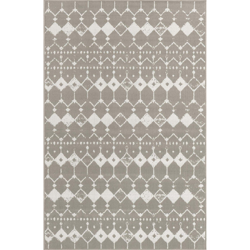 Geometric Indoor / Outdoor Rug, Rectangle 5'3" x 8'
