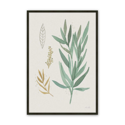 «Earthy Greens in Bloom IV», reproduction