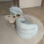 Fauteuil demi-tonneau rembourré et pivotant-583774003