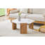 Table basse hexagonale de 31 pouces de style moderne avec surface en marbre blanc W1151138529