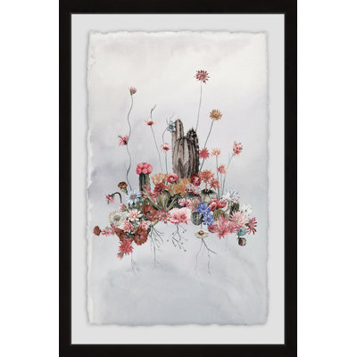 " Blush Cactus Flowers " Painting Print
