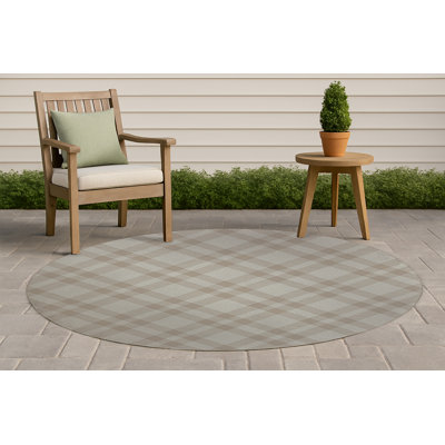 Tapis d'extérieur antidérapant Lily Tartan