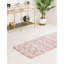 Tapis rose clair en polypropylène tissé à la machine à motif géométrique Griego-297022640