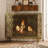 Golden Fireplace Screen With Circular Design