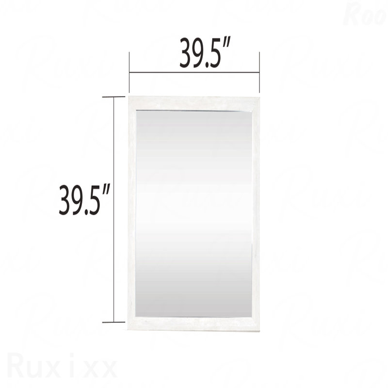 Natural Rustic Modern Style Square Accent Mirror