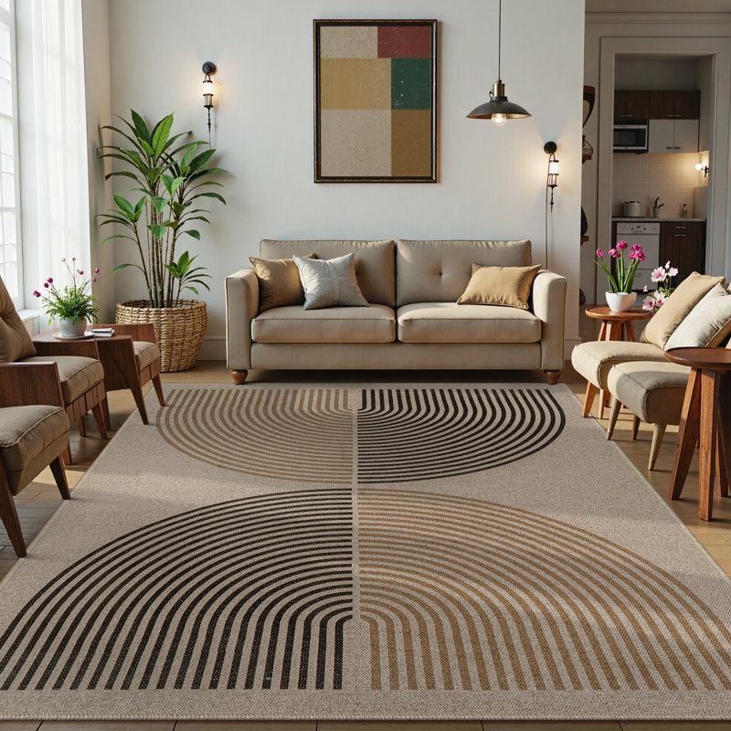Tapis de jute moderne pour l'extérieur, Rectangle 9 pi x 12 pi