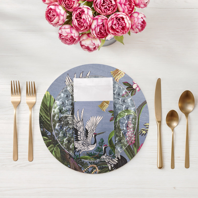 Summer Palace Cotton Sateen Dinner Napkins, Pink Gray