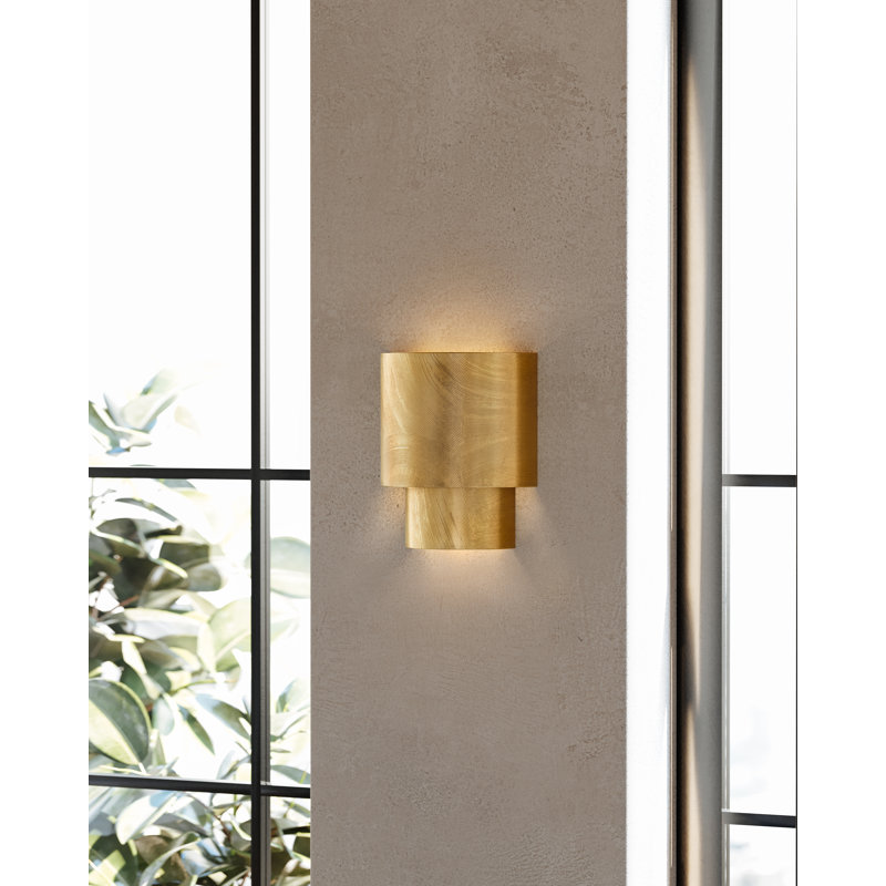 Moray Wall Sconce in Black Leaf, Gold